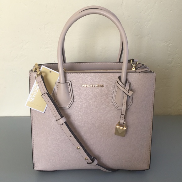 Michael Kors Light Pink Leather Small Mercer Tote